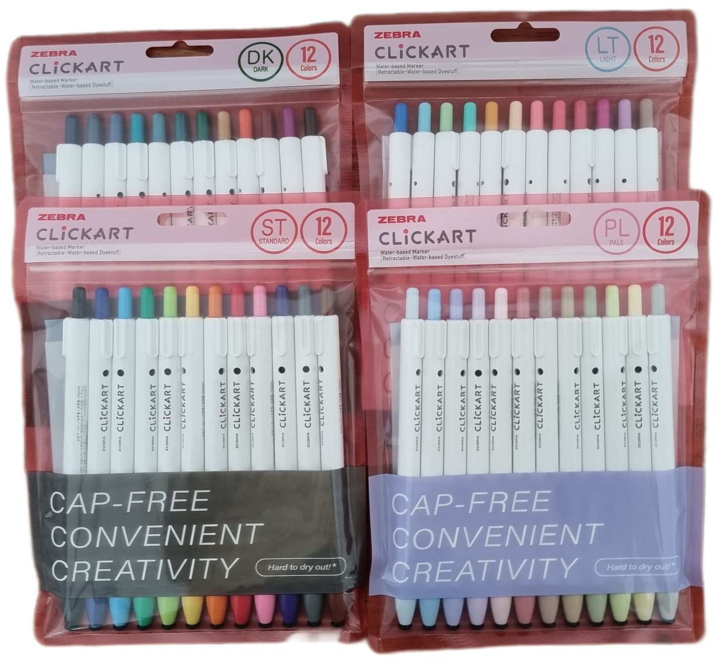 Zebra CLiCKART Retractable Markers