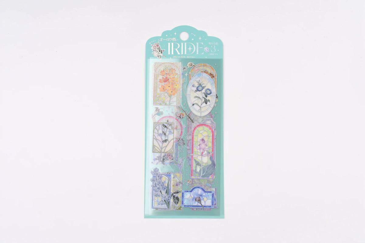 BGM Iride Stained Glass Foil Flake Stickers - 45 Pack