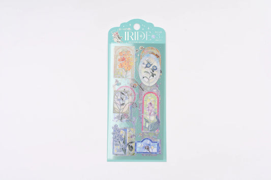 BGM Iride Stained Glass Foil Flake Stickers - 45 Pack