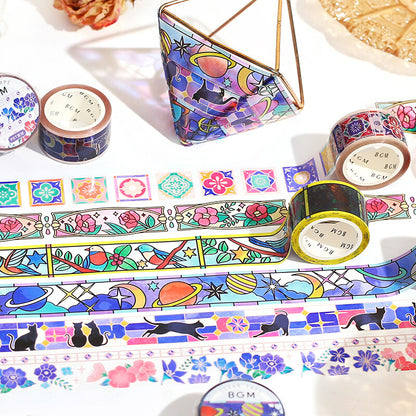 BGM Washi Tape Stained Glass Clear 20mm