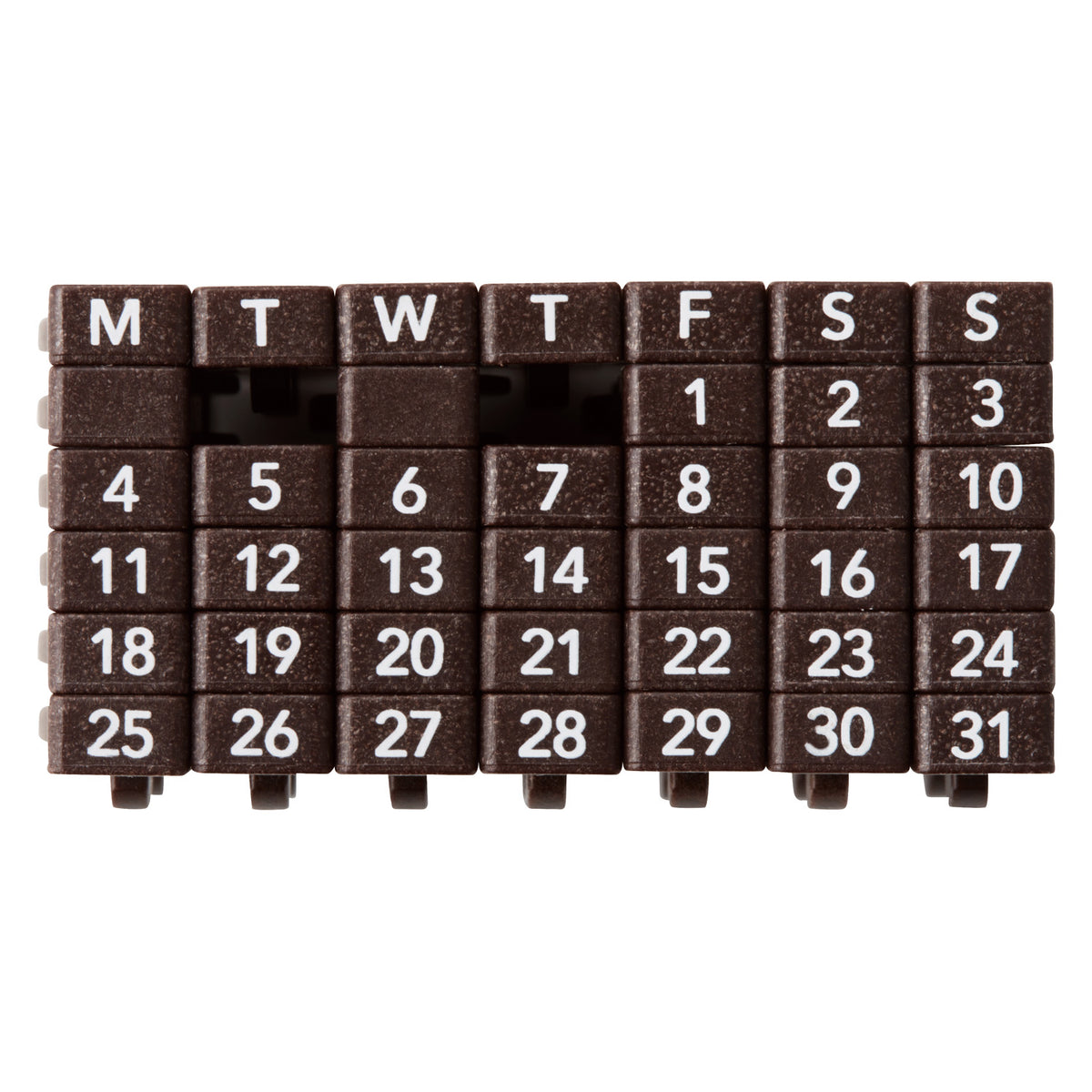 Shachihata Connecting Perpetual Calendar Stamp Set - English