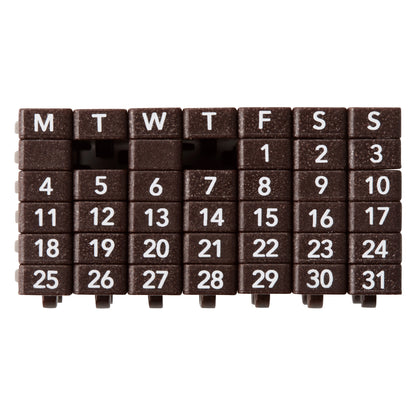Shachihata Connecting Perpetual Calendar Stamp Set - English