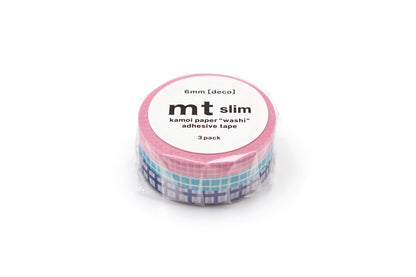 Kamoi Kakoshi Co. Ltd. MT masking tape -DecoSlim - Grid X 3