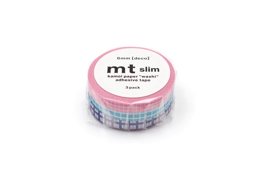 Kamoi Kakoshi Co. Ltd. MT masking tape -DecoSlim - Grid X 3