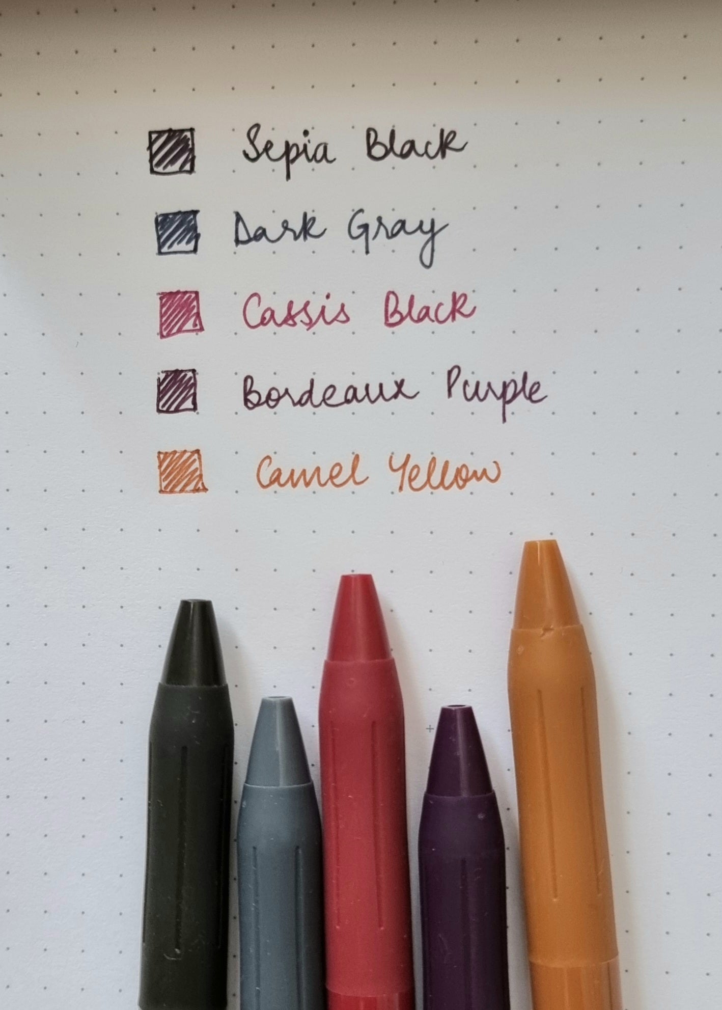 Zebra Sarasa Clip 0.5mm Gel Pens Vintage Colours - 5 Pack