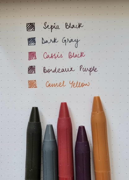 Zebra Sarasa Clip 0.5mm Gel Pens Vintage Colours - 5 Pack