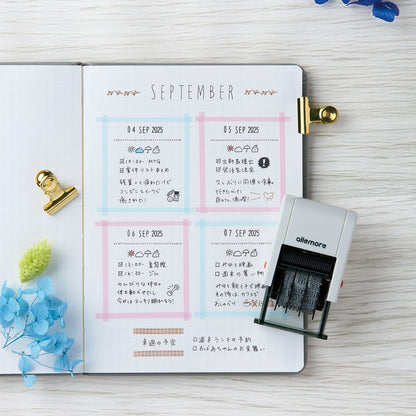 Shachihata Allemore Nototo Dater Compact Date Stamp