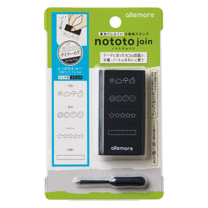 Shachihata Allemore Nototo Join Connectable Stamp Set