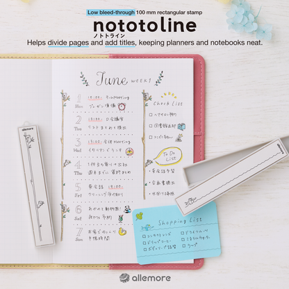 Shachihata Allemore Nototo Line 100mm Stamp