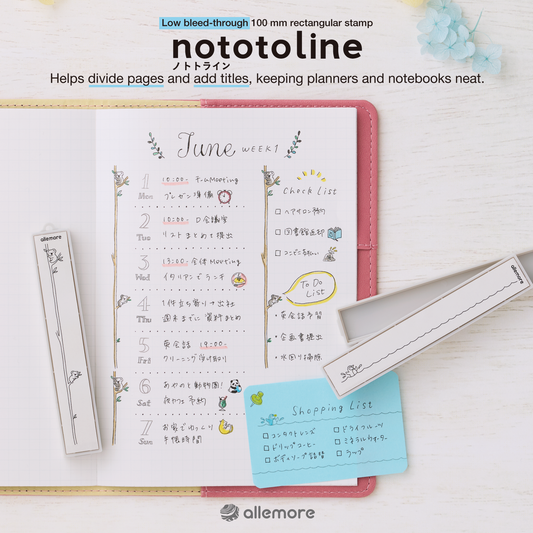 Shachihata Allemore Nototo Line 100mm Stamp