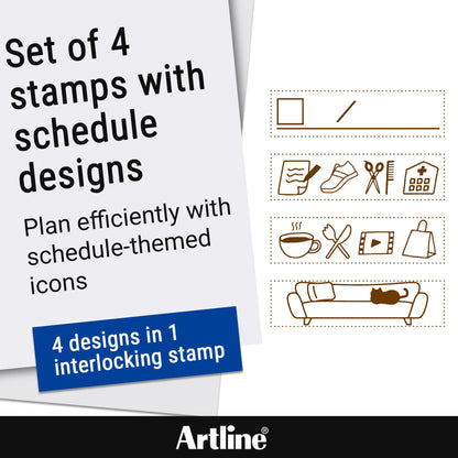 Shachihata Allemore Nototo Join Connectable Stamp Set