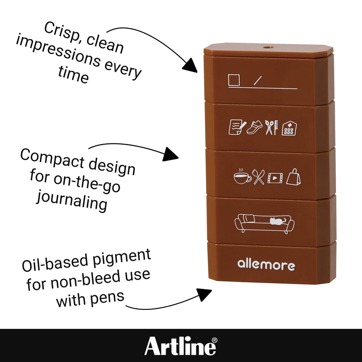 Shachihata Allemore Nototo Join Connectable Stamp Set