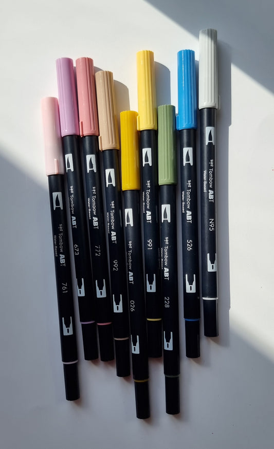 Tombow ABT Dual Brush Pen Marker Set of 6