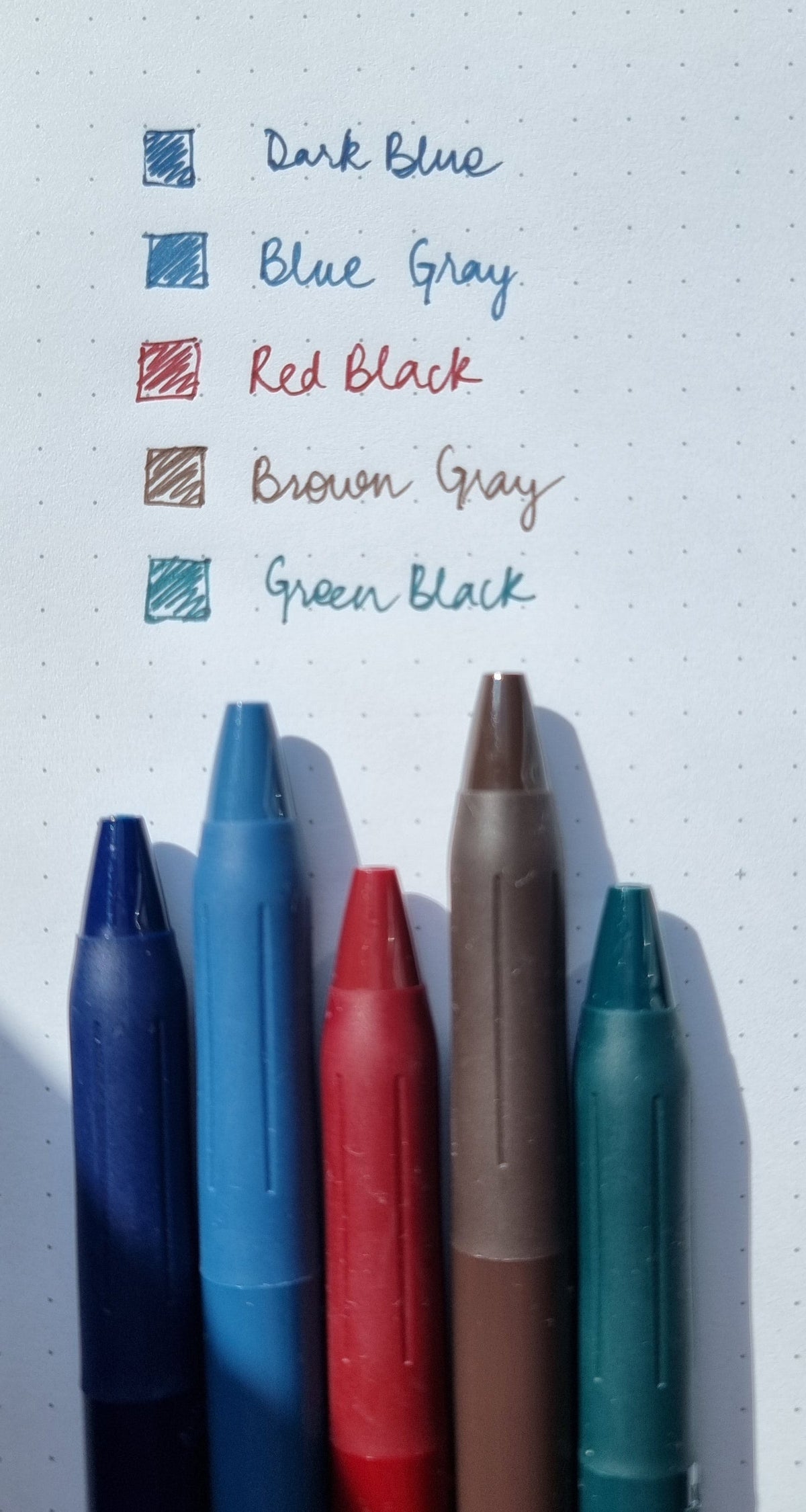 Zebra Sarasa Clip Vintage Gel Pen Set - 0.5mm x 5 Pack