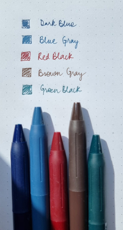 Zebra Sarasa Clip Vintage Gel Pen Set - 0.5mm x 5 Pack